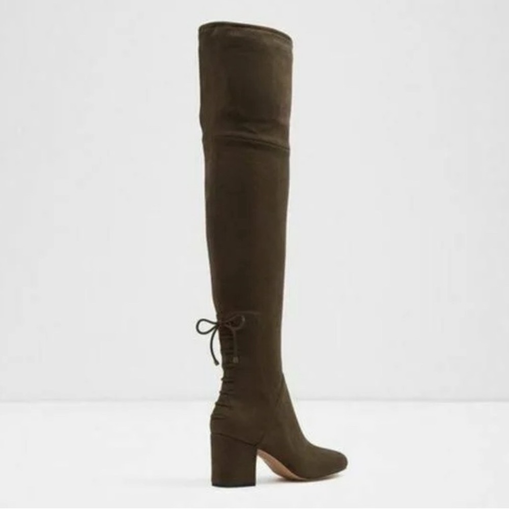 Aldo Adessi Suede Over The Knee Heeled Boots
